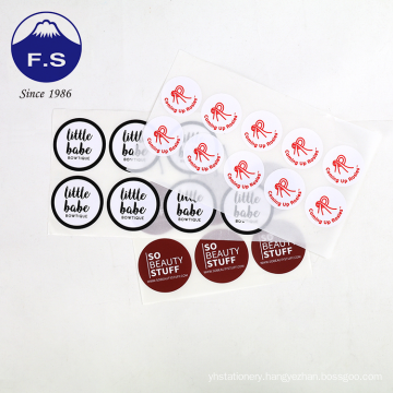 Round Shape PVC Waterproof Sticker Paper Custom